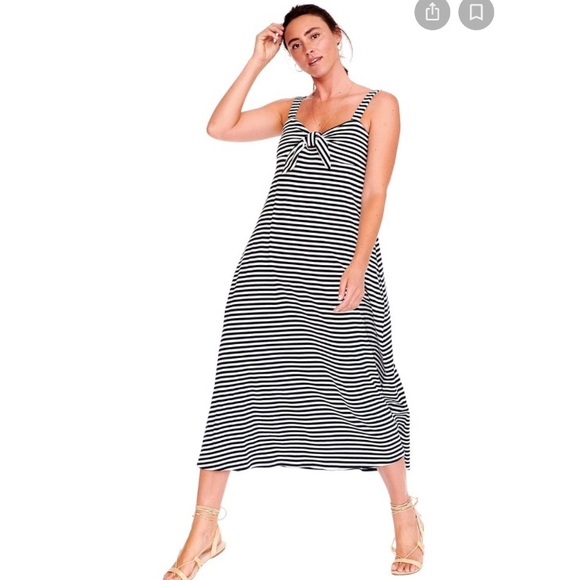 MDS Stripes knit tie front dress - Picture 4 of 5